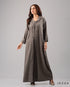 Sophisticated Lapel Collar Ankle Length Dress 56022